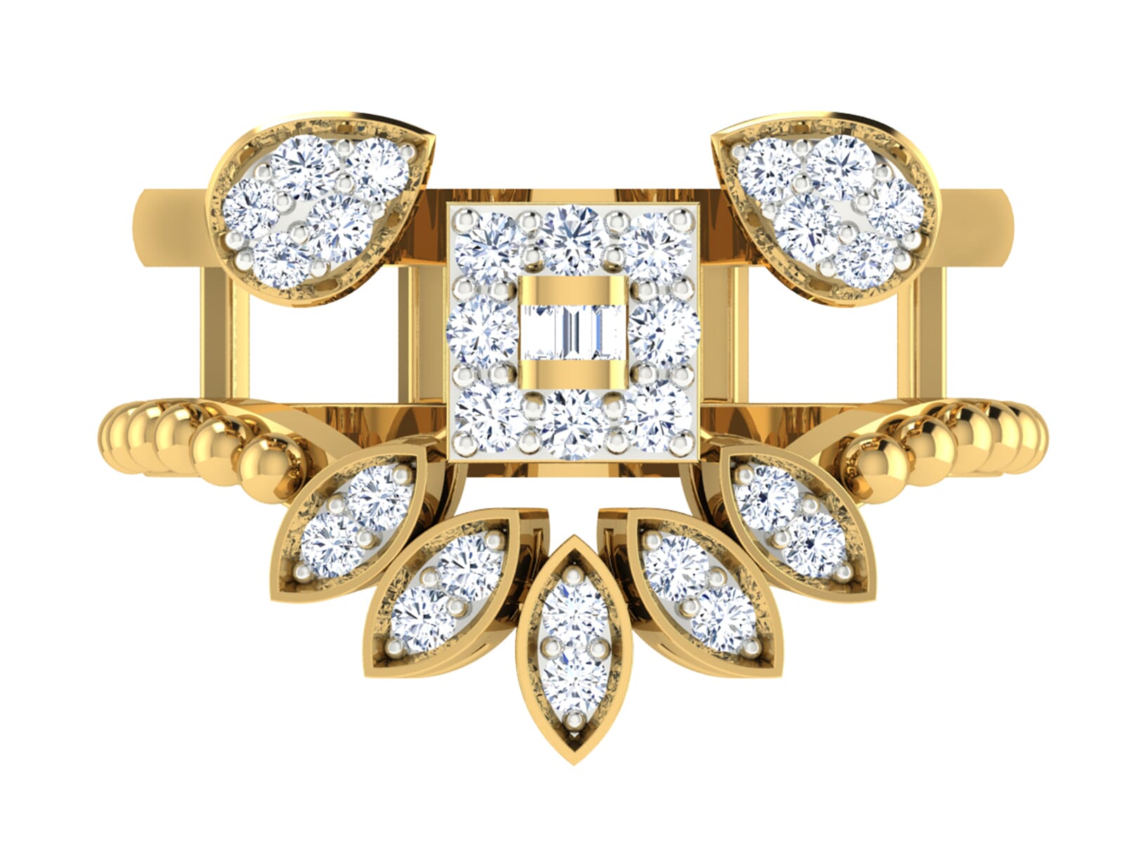 18KT Gold and 0.51 Carat F Color VS Clarity Diamond Ring