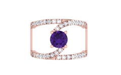 18KT Gold and 1.26 Carat F Color VS Clarity Diamond Ring