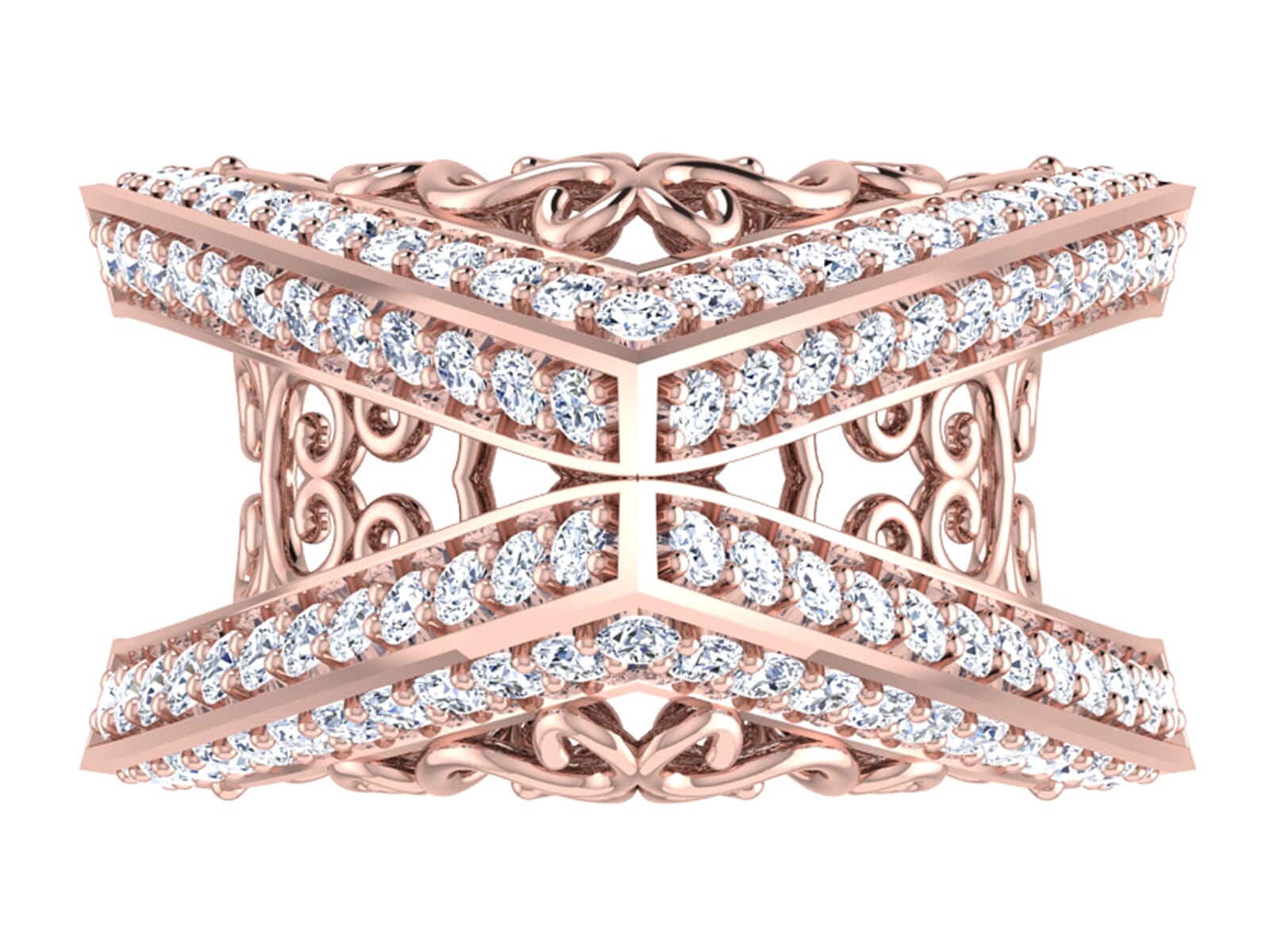 18KT Gold and 2.00 Carat F Color VS Clarity Diamond Ring