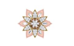 18KT Gold and 0.71 Carat F Color VS Clarity Diamond Ring
