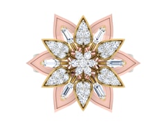 18KT Gold and 0.71 Carat F Color VS Clarity Diamond Ring