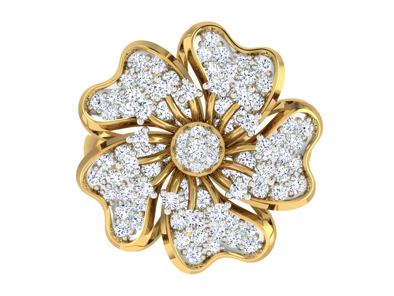 18KT Gold and 1.43 Carat F Color VS Clarity Diamond Ring