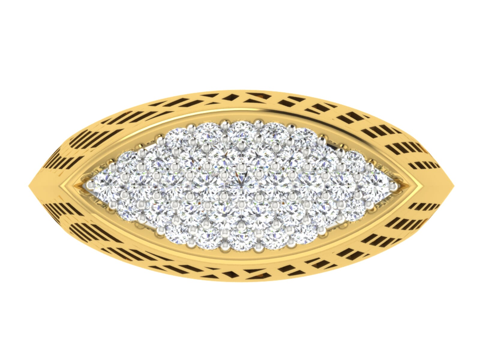18KT Gold and 0.53 Carat F Color VS Clarity Diamond Ring