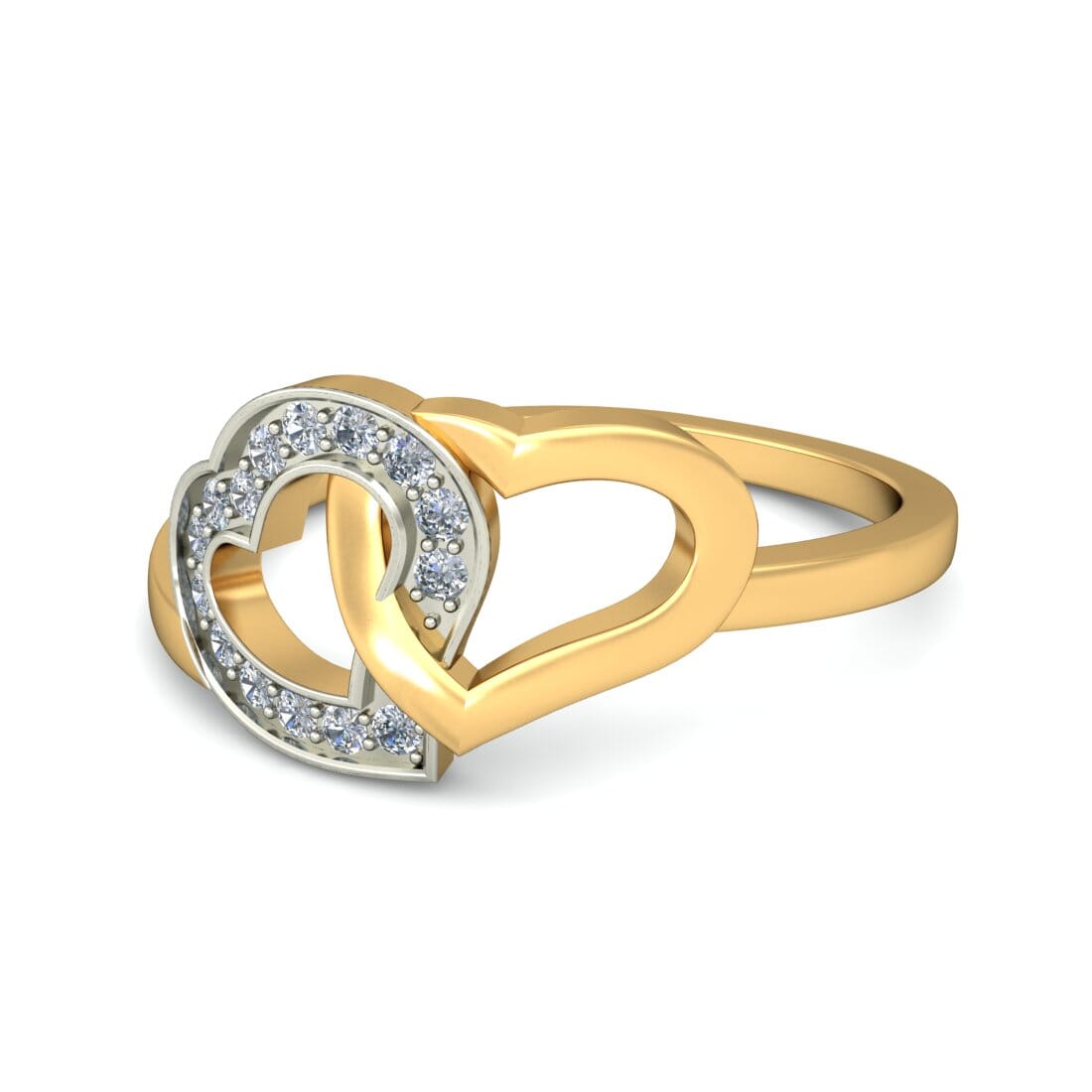 18KT Gold and 0.14 Carat F Color VS Clarity Diamond Ring