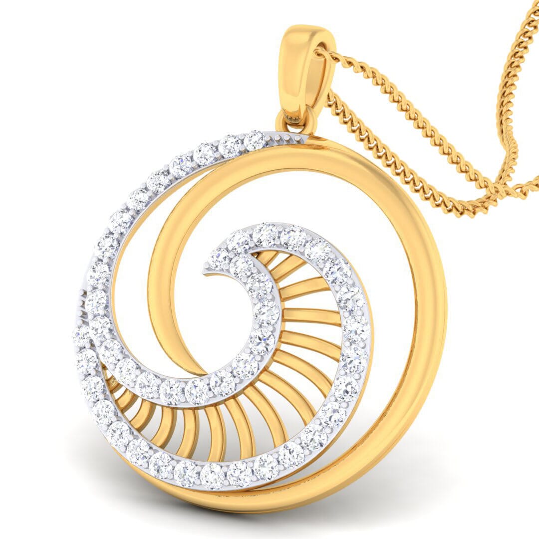 18K Gold Pendant and 0.66 carat Diamonds