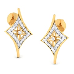 18K Gold Earring and 0.60 carat Diamonds