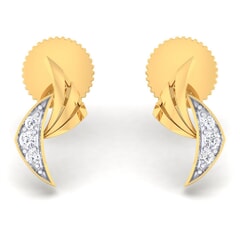 18K Gold Earring and 0.11 carat Diamonds