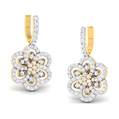 18K Gold Earring and 1.64 carat Diamonds