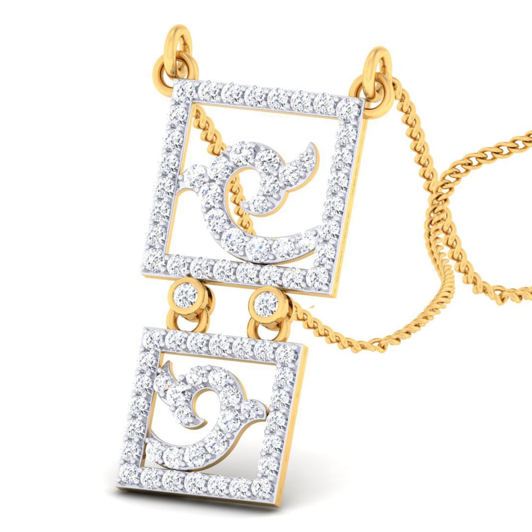18K Gold Pendant and 1.00 carat Diamonds
