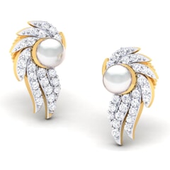 18K Gold Earring and 0.48 carat Diamonds