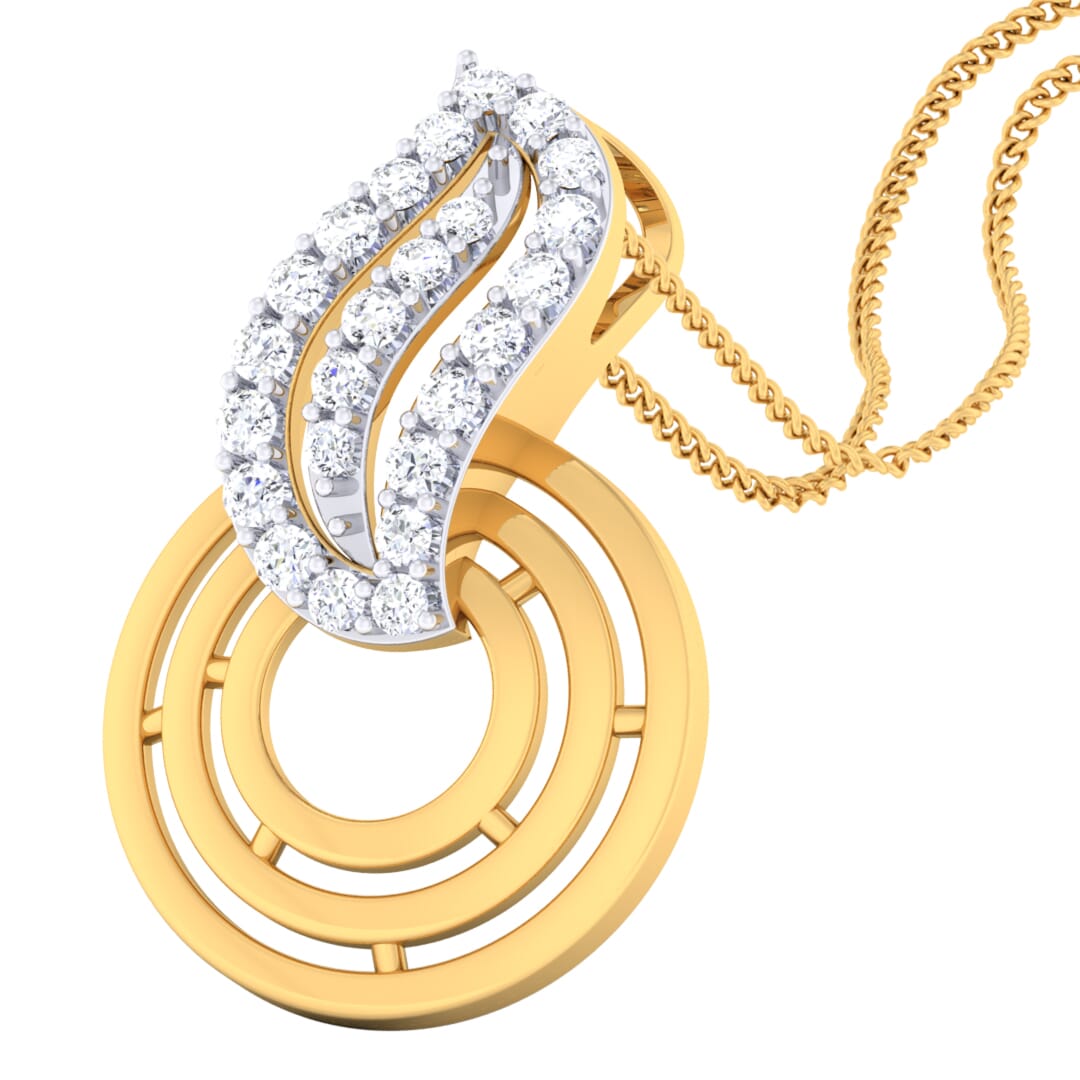 18K Gold Pendant and 0.25 carat Diamonds