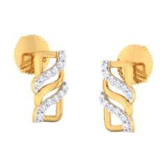 18K Gold Earring and 0.21 carat Diamonds