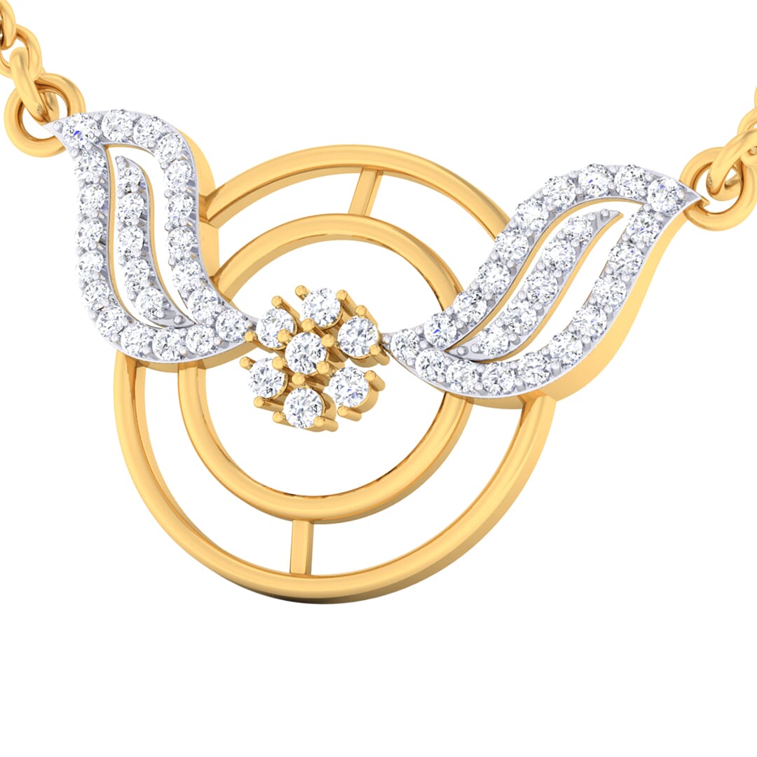18K Gold Pendant and 0.73 carat Diamonds
