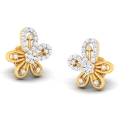 18K Gold Earring and 0.68 carat Diamonds