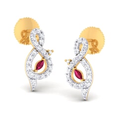18K Gold Earring and 0.42 carat Diamonds