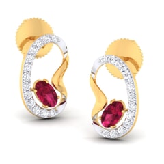 18K Gold Earring and 0.30 carat Diamonds