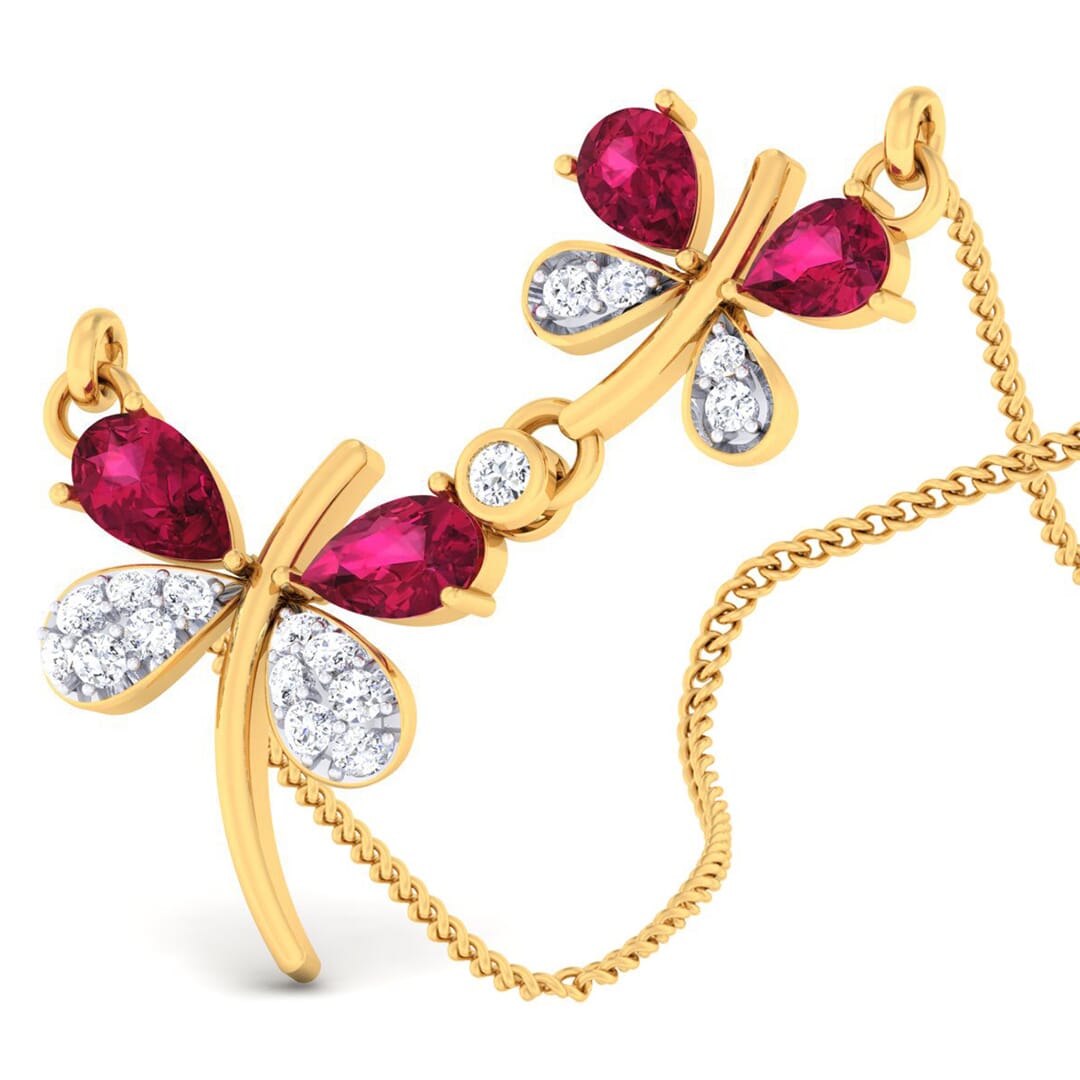 18K Gold Pendant and 0.19 carat Diamonds