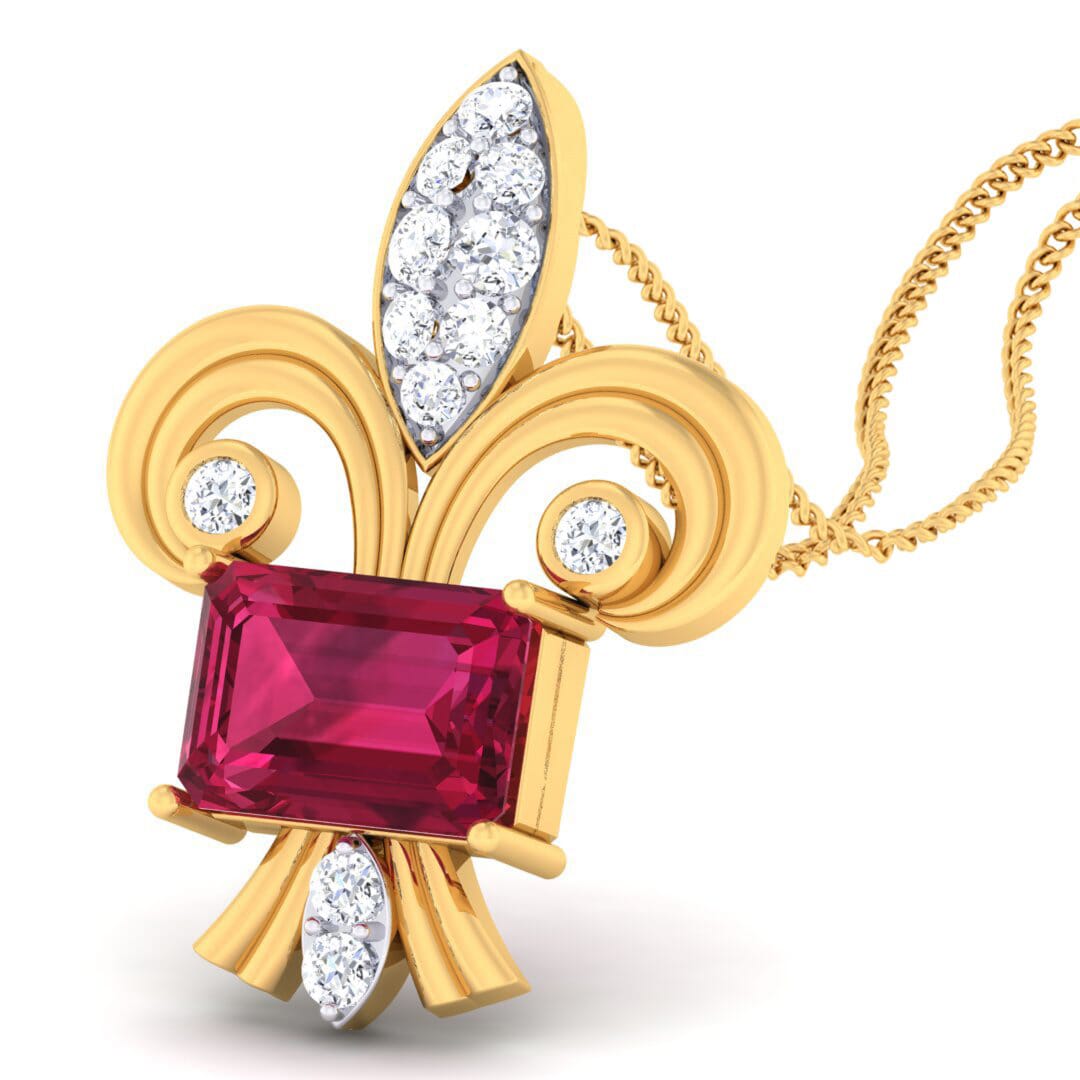 18K Gold Pendant and 0.18 carat Diamonds