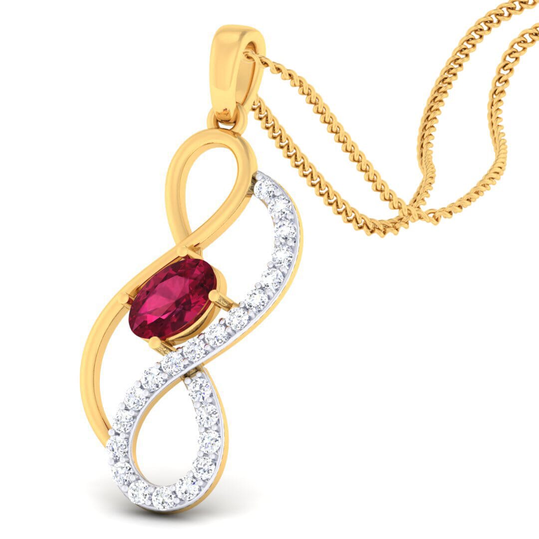 18K Gold Pendant and 0.27 carat Diamonds