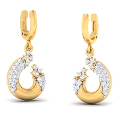 18K Gold Earring and 0.52 carat Diamonds