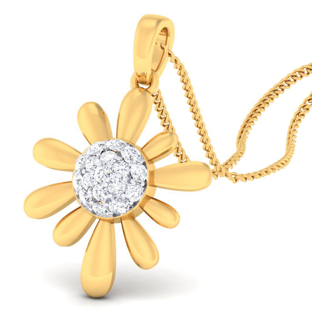 18K Gold Pendant and 0.25 carat Diamonds