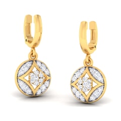 18K Gold Earring ans 0.47 carat Diamonds