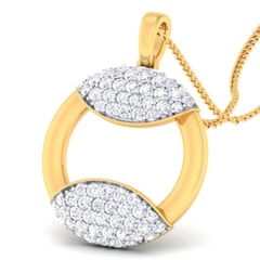 18K Gold Pendant and 0.74 carat Diamonds