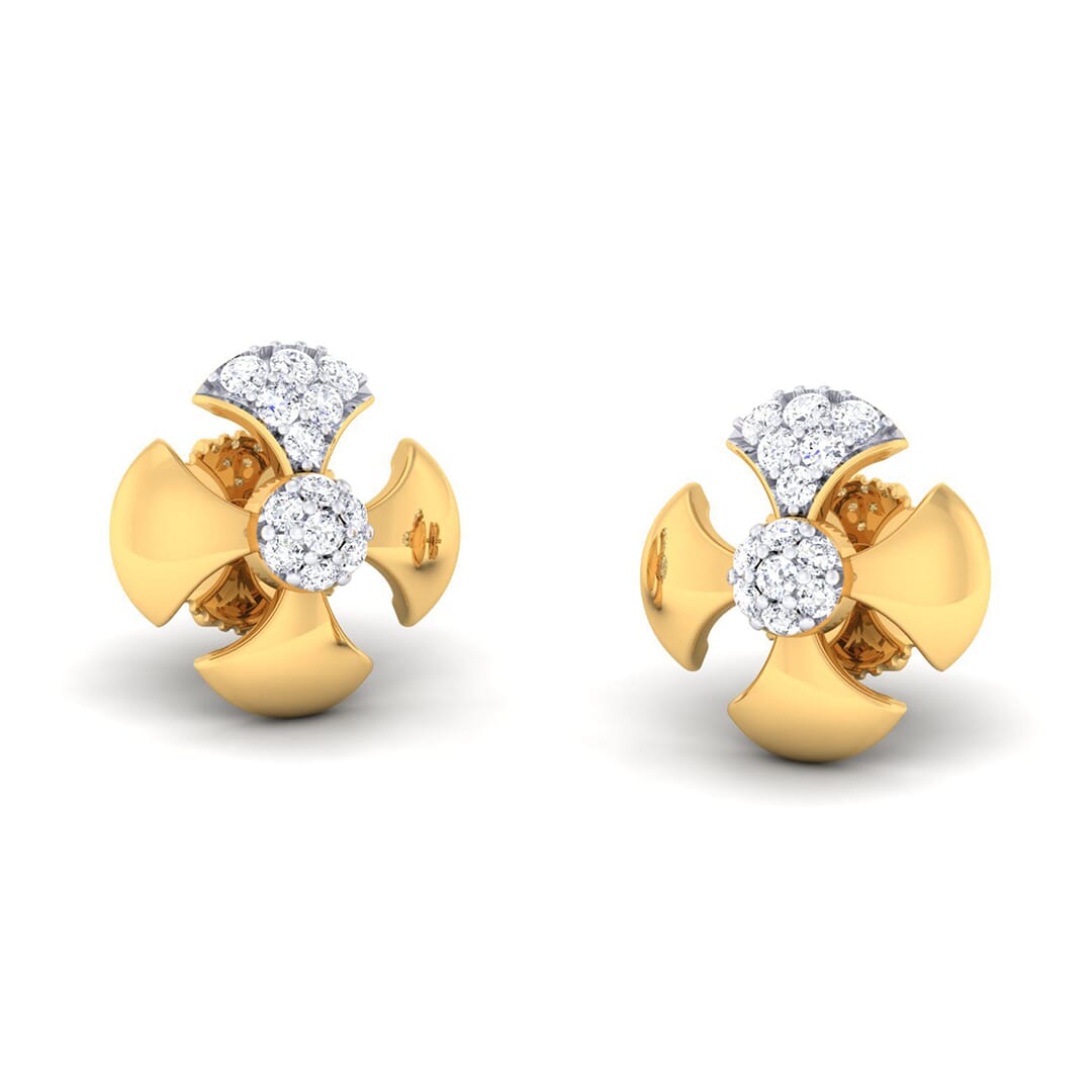 18K Gold Earring and 0.30 carat Diamonds