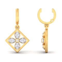 18K Gold Earring and 0.24 carat Diamonds