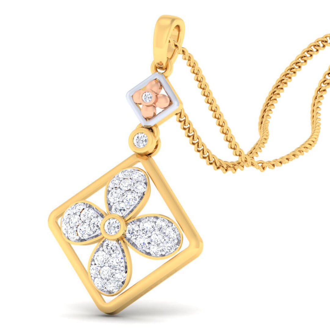 18K Gold Pendant and 0.49 carat Diamonds