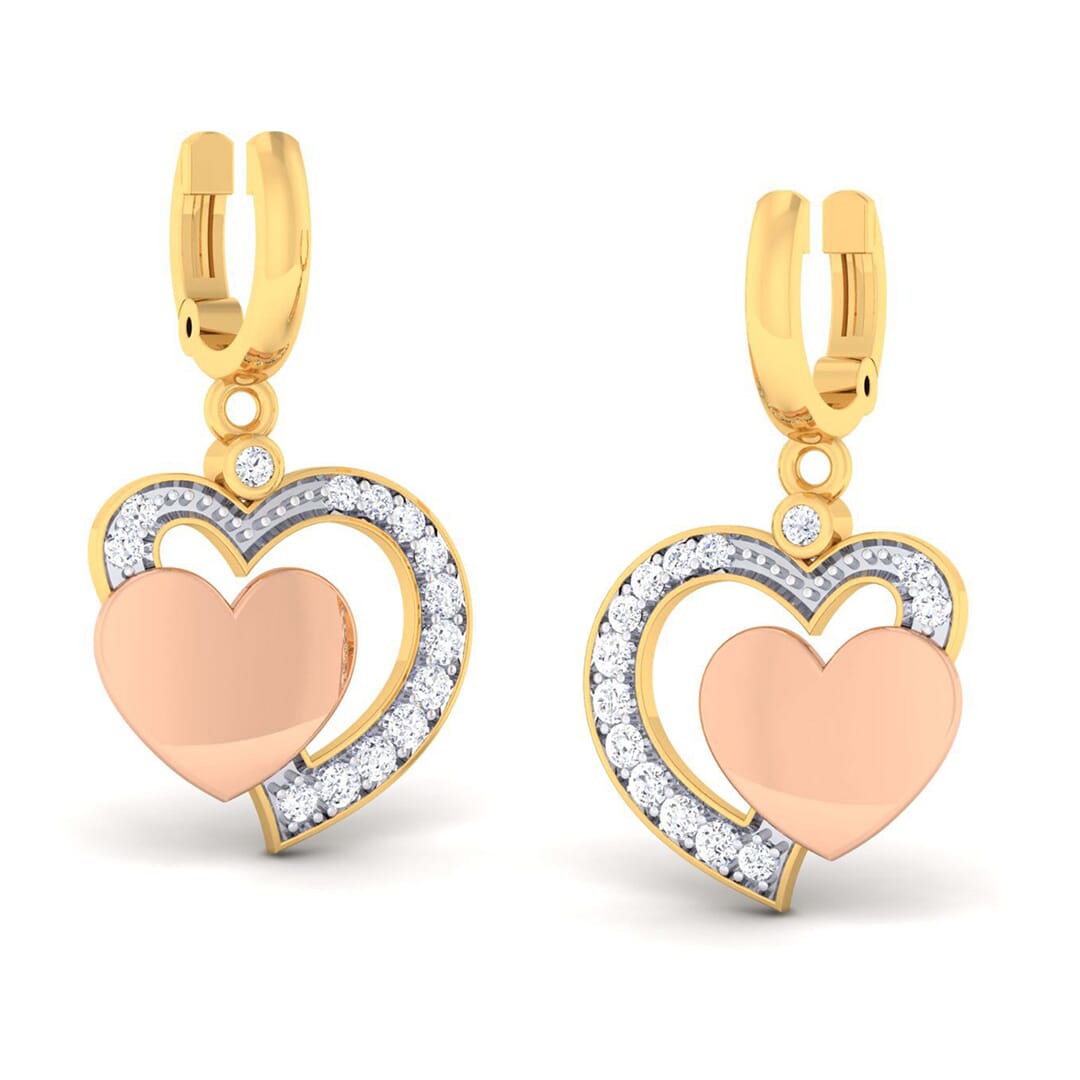 18K Gold Earring and 0.48 carat Diamonds