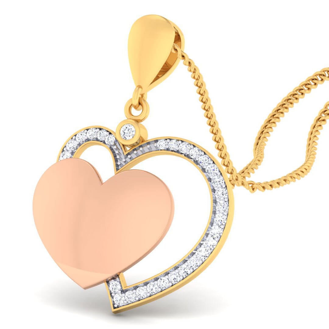 18K Gold Pendant and 0.36 carat Diamonds
