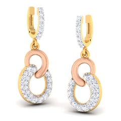 18K Gold Earring and 0.66 carat Diamonds