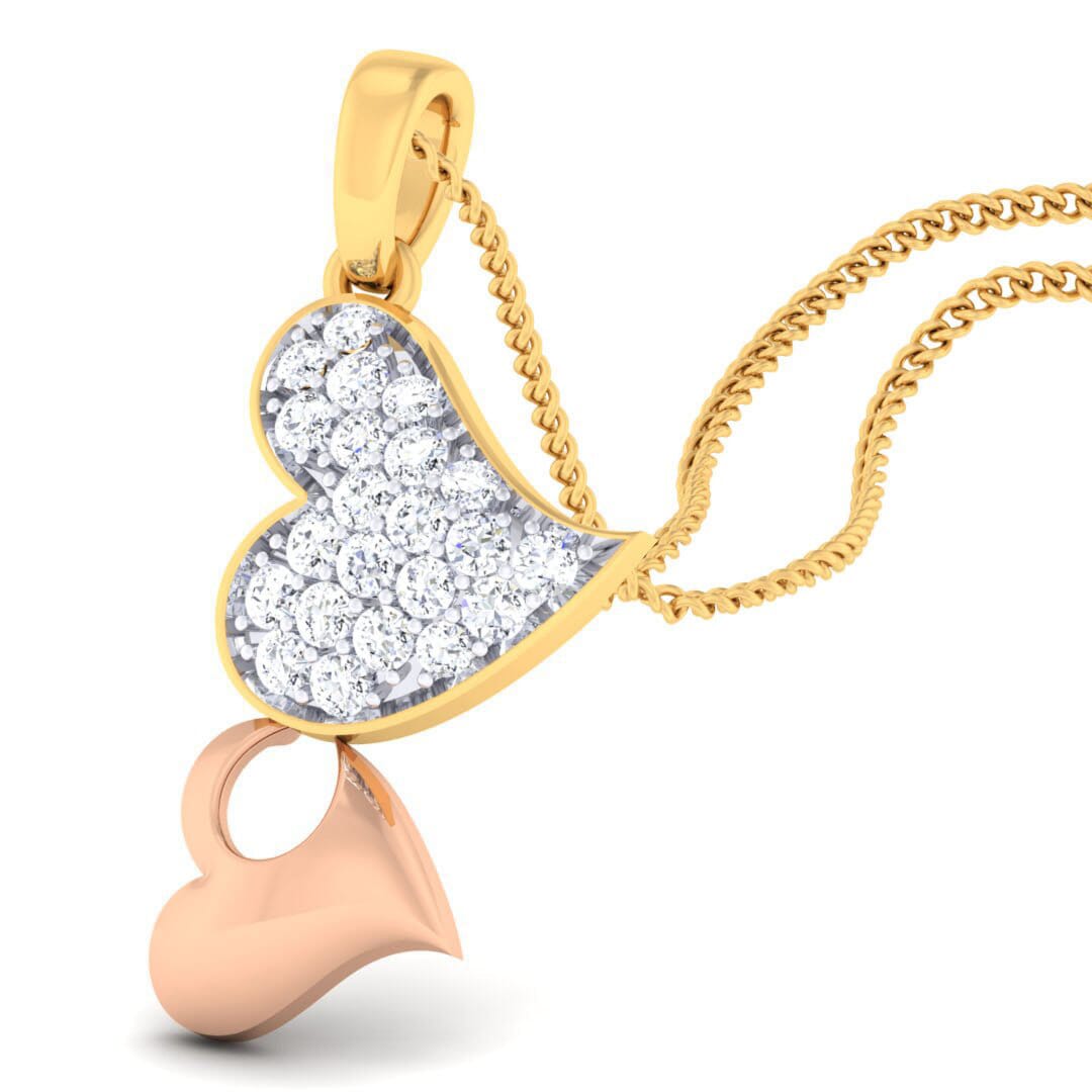 18K Gold Pendant and 0.30 carat Diamonds