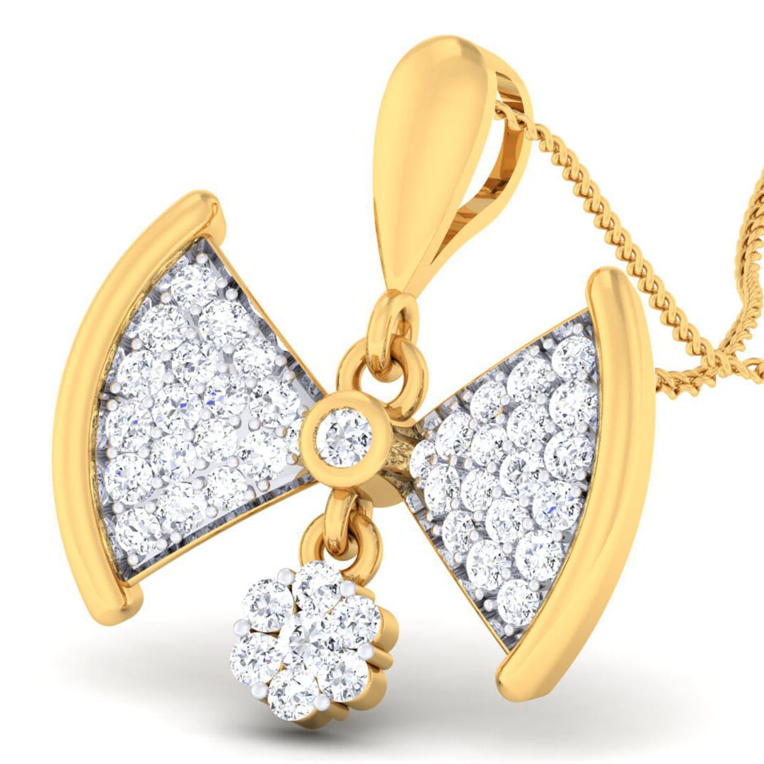 18K Gold Pendant and 0.66 carat Diamonds
