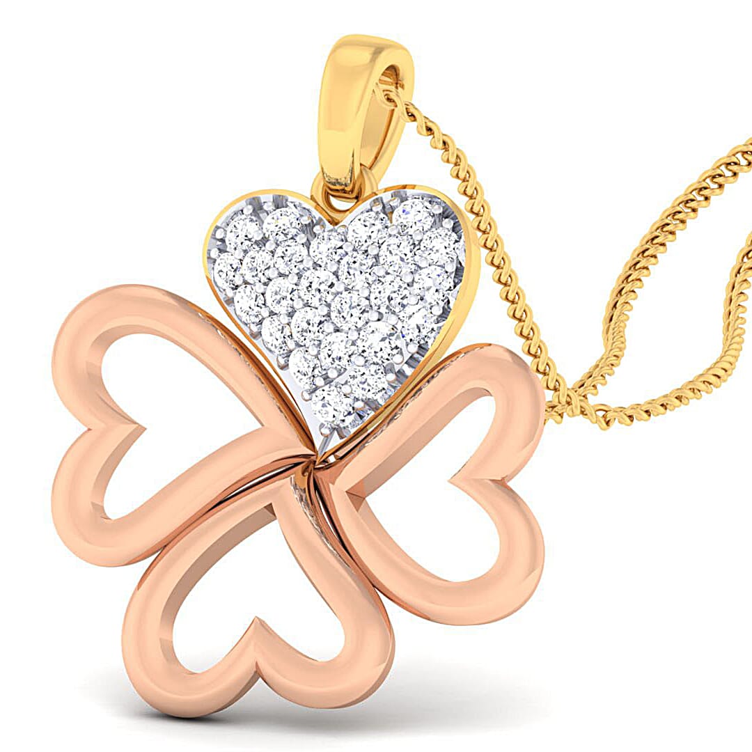 18K Gold Pendant and 0.28 carat Diamonds