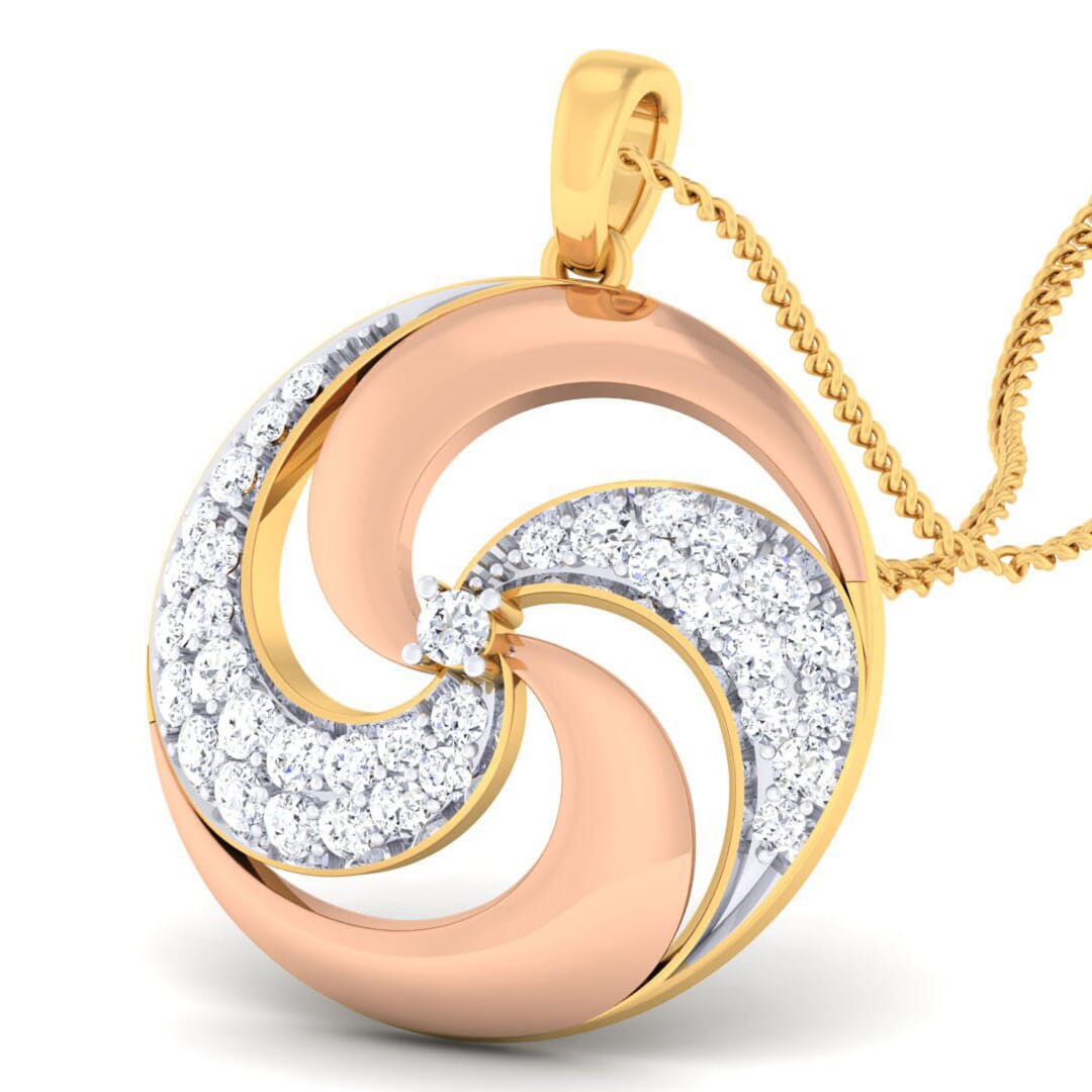 18K Gold Pendant and 0.53 carat Diamonds