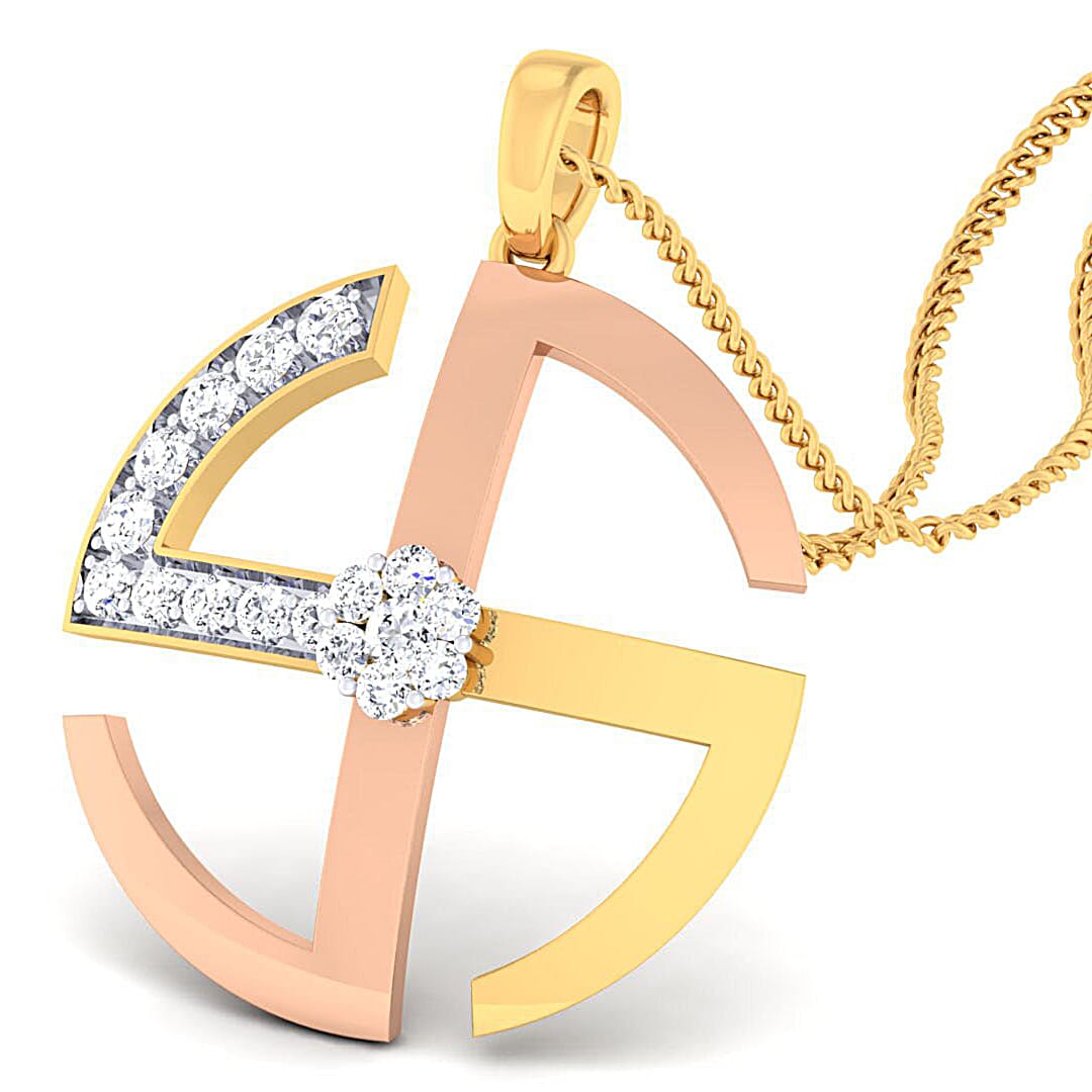 18K Gold Pendant and 0.31 carat Diamonds