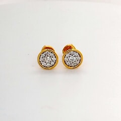 9KT Gold and 0.40 Ctw G-H/ VS-SI Diamond Earrings