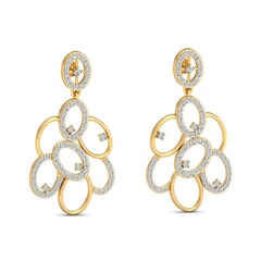 18KT Gold and 1.43 Carat Diamond Earrings