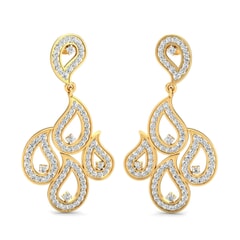 18KT Gold and 1.83 Carat Diamond Earrings