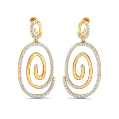 18KT Gold and 1.32 Carat Diamond Earrings