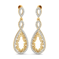 18KT Gold and 0.56 Carat Diamond Earrings