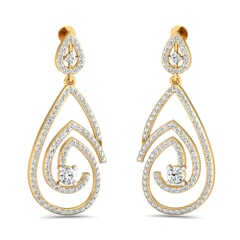 18KT Gold and 2.27 Carat Diamond Earrings