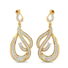 18KT Gold and 1.49 Carat Diamond Earrings