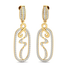 18KT Gold and 1.25 Carat Diamond Earrings