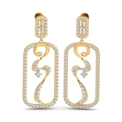 18KT Gold and 1.46 Carat Diamond Earrings