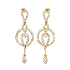 18KT Gold and 1.39 Carat Diamond Earrings