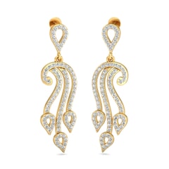 18KT Gold and 1.44 Carat Diamond Earrings