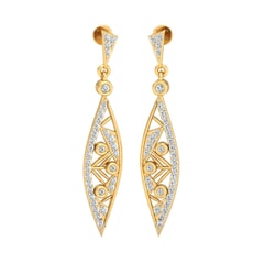 18KT Gold and 0.64 Carat Diamond Earrings